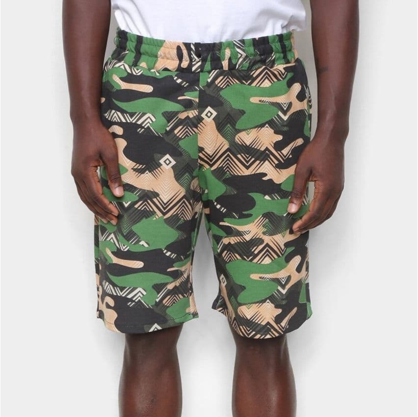 Bermuda Otn Camuflada Masculina - Verde