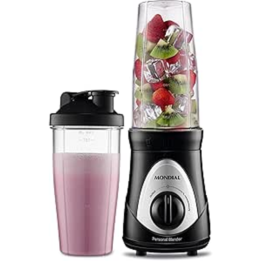 Personal Blender, Mondial, Preto/Prata, 300W, 110V - DG-01