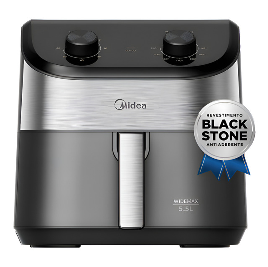 Fritadeira Air Fryer 5,5l Widemax Com Interior De Alumínio 1900w Midea