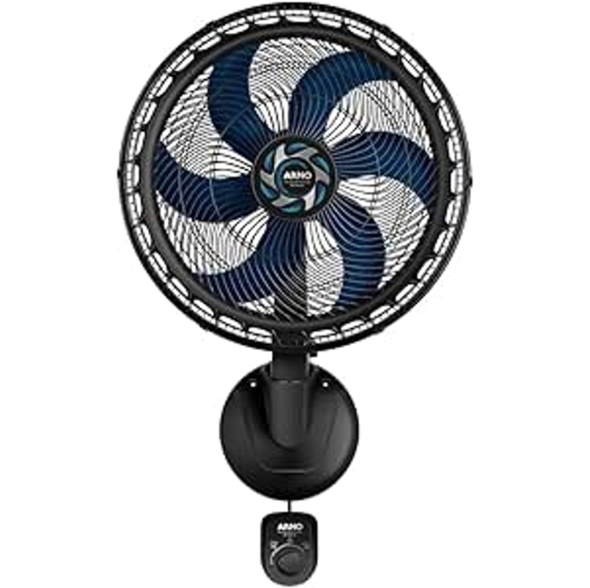 Ventilador de Parede Arno Xtreme Force Breeze 50cm VB51, 126W, 6 Pás, 3 Velocidades, Modo Sono Tranquilo, Oscilação 80º, 220V